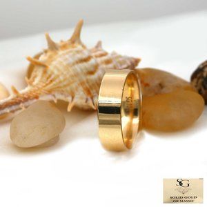 10 K Gold wedding Band 5mm , white gold, yellow gold, rose gold, Tiffany